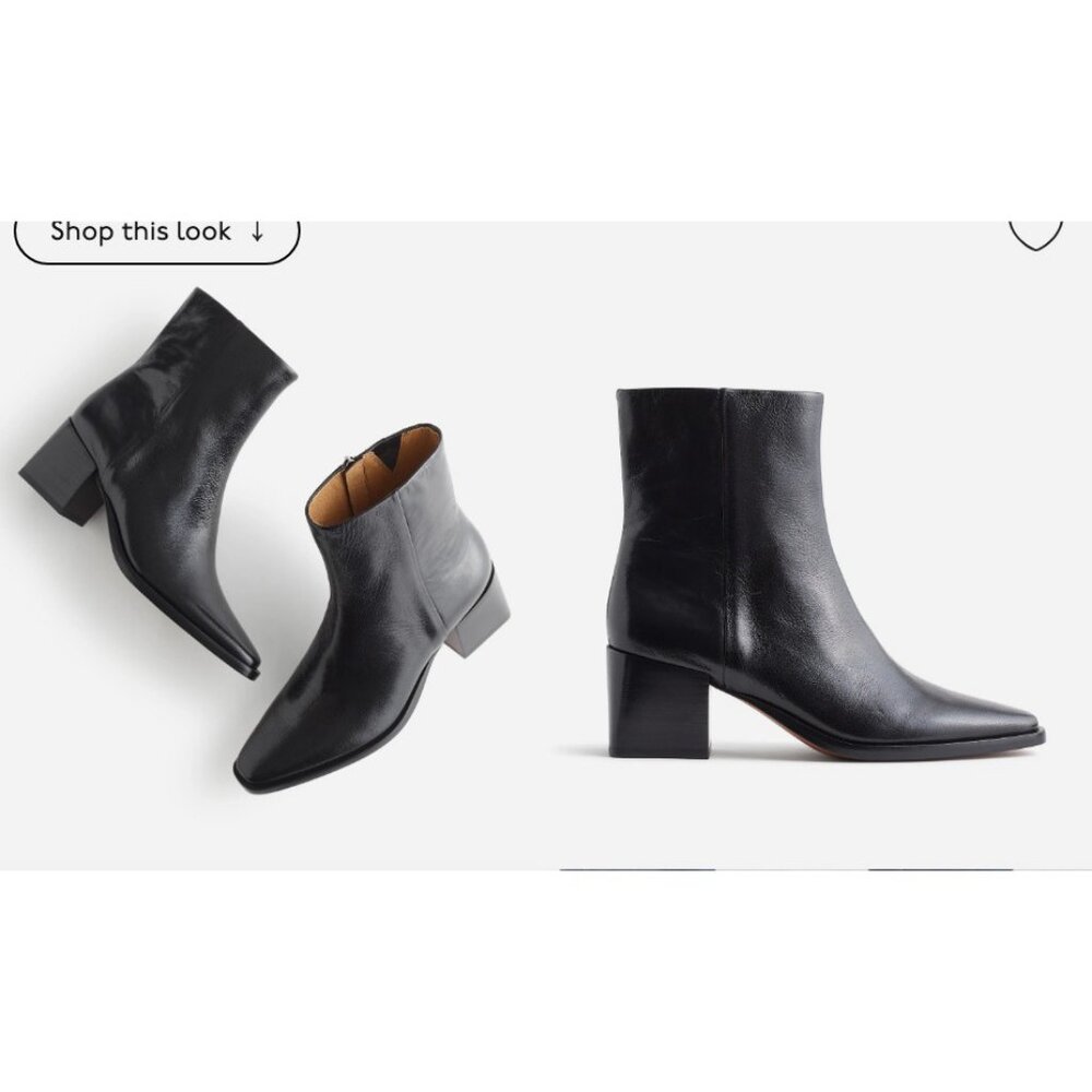 Madewell Black Leather Ankle Boots